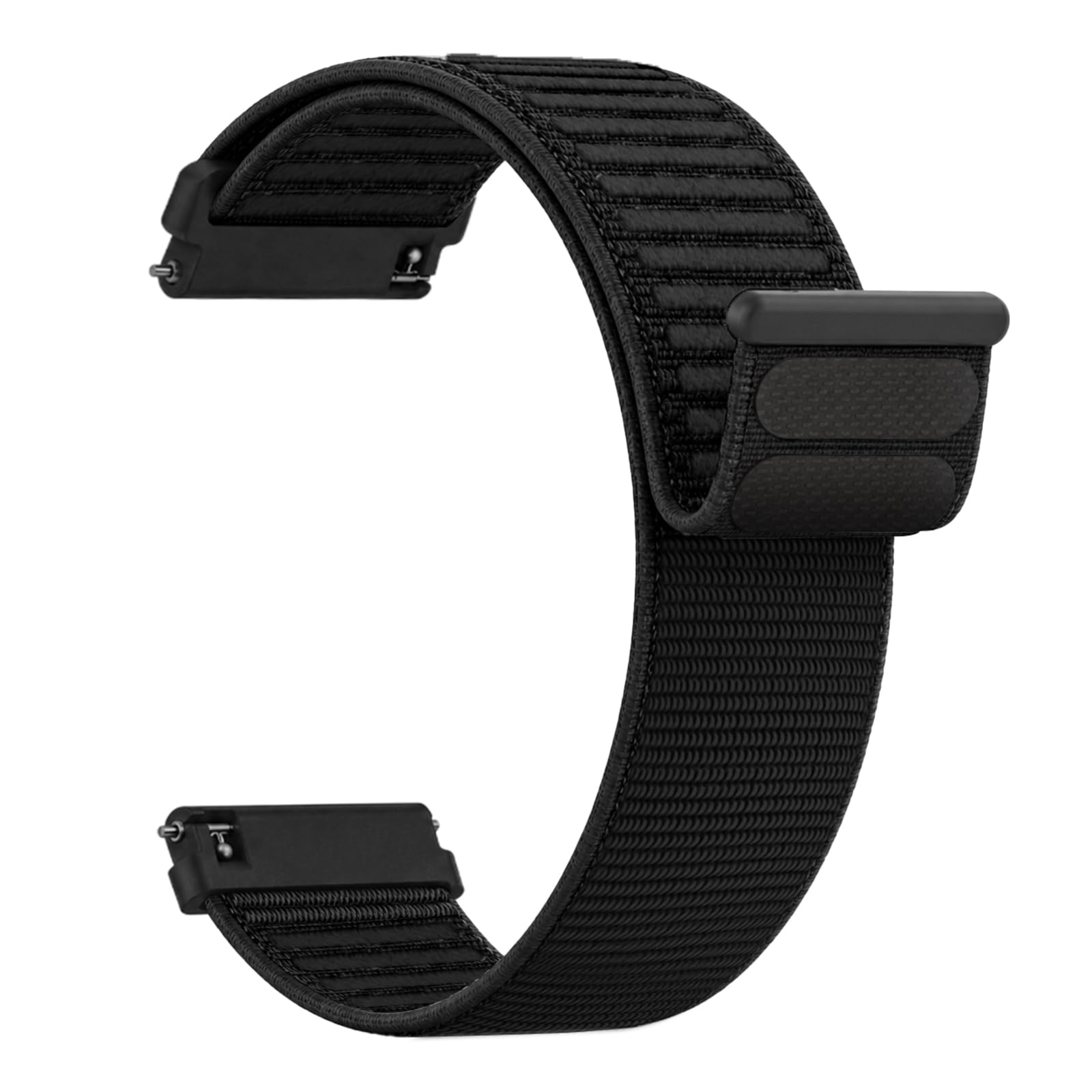 Nylon 20mm Quick Release Watch Band for Samsung Galaxy Watch 7 6 5 4 40/44 01-Black 20mm watch band