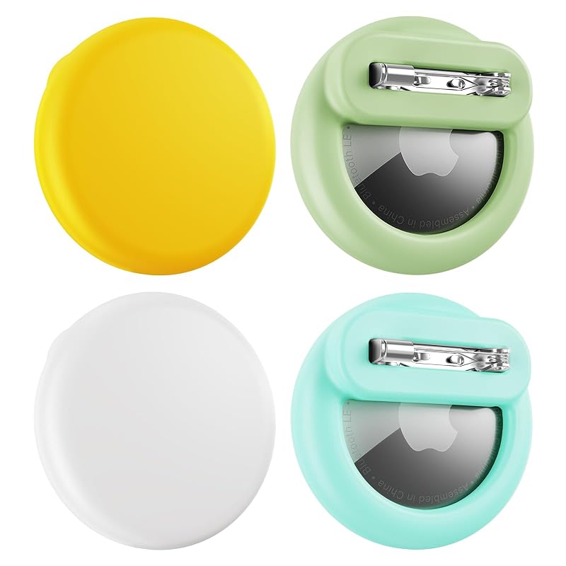 Suporte oculto para AirTag com pino de segurança Bingcok, silicone macio, 4 cores
