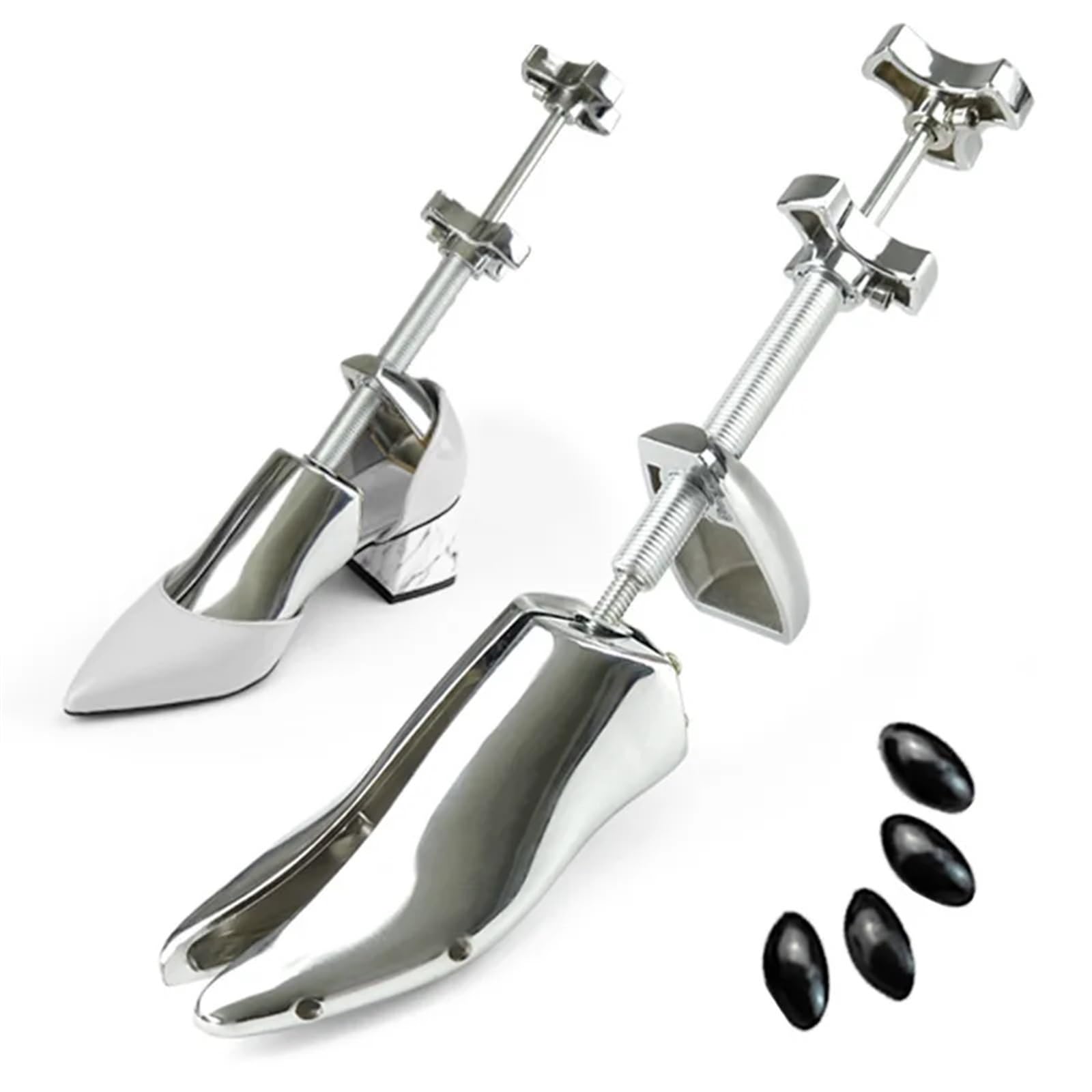 Elargisseur Chaussure Chaussures en Alliage d'aluminium, Talons Hauts Extensibles, Large Propagation, Anti-Rides, déformation, extenseur de Chaussures Gauche et Droite(EU (36-42))