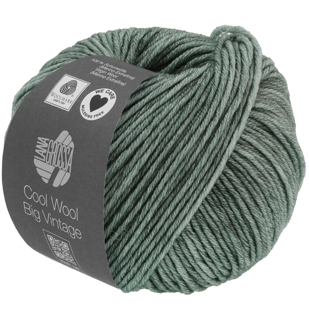 LANA GROSSA Cool Wool Big Vintage – Merinowolle Garn mit Ton-in-Ton Farbeffekt, 50 g/120 m