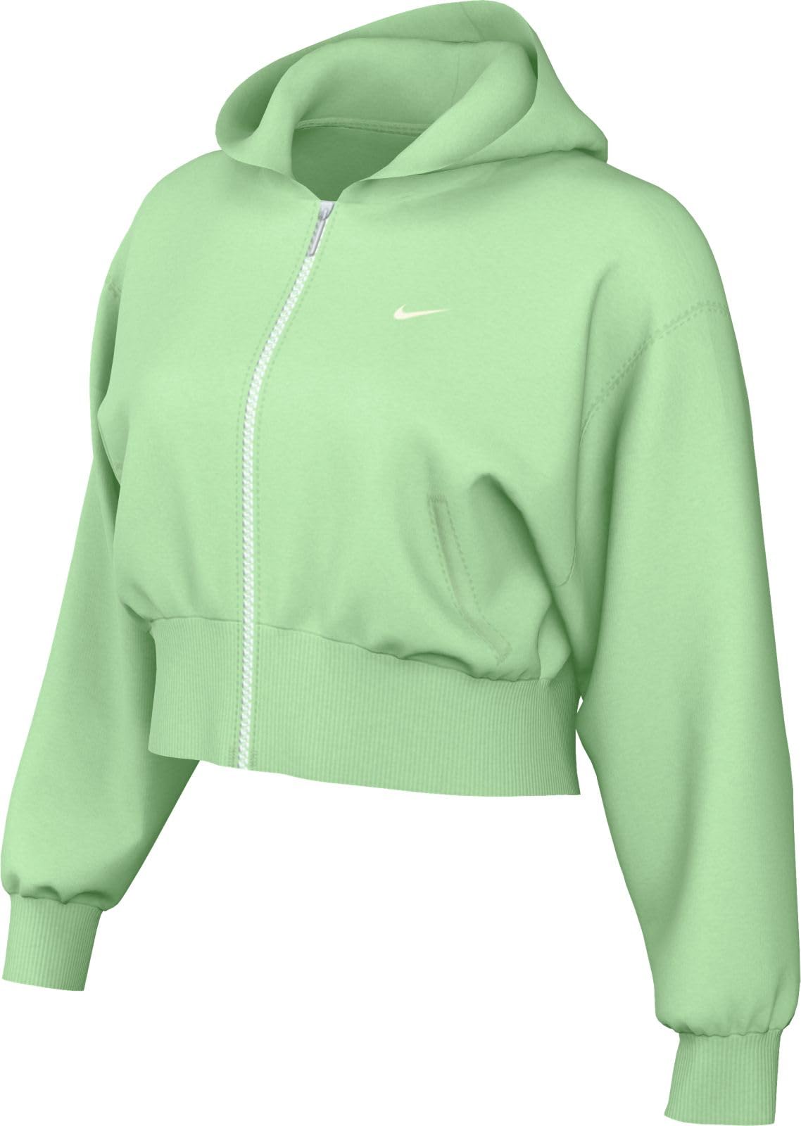 NIKE FN2415-376 SPORTSWEAR CHILL TERRY Sweatshirt Women's Vapor Green/Sail Size L