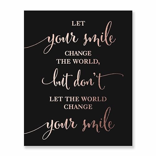 Miniatura 7 de Inspirational Wall Art Print Home, Office, Dorm, Classroom "Let Your Smile Change the World, But Dont Let the World Change Your Smile" Artwork