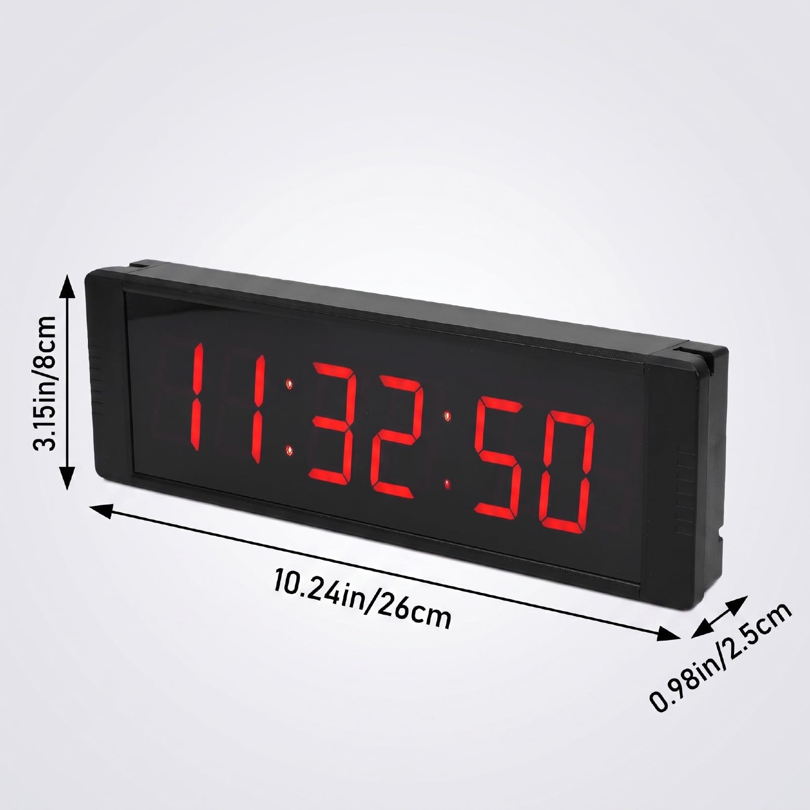 Luocute Cronómetro Grande con Pantalla LED Roja de 1,5 Pulgadas, Temporizador de Competición