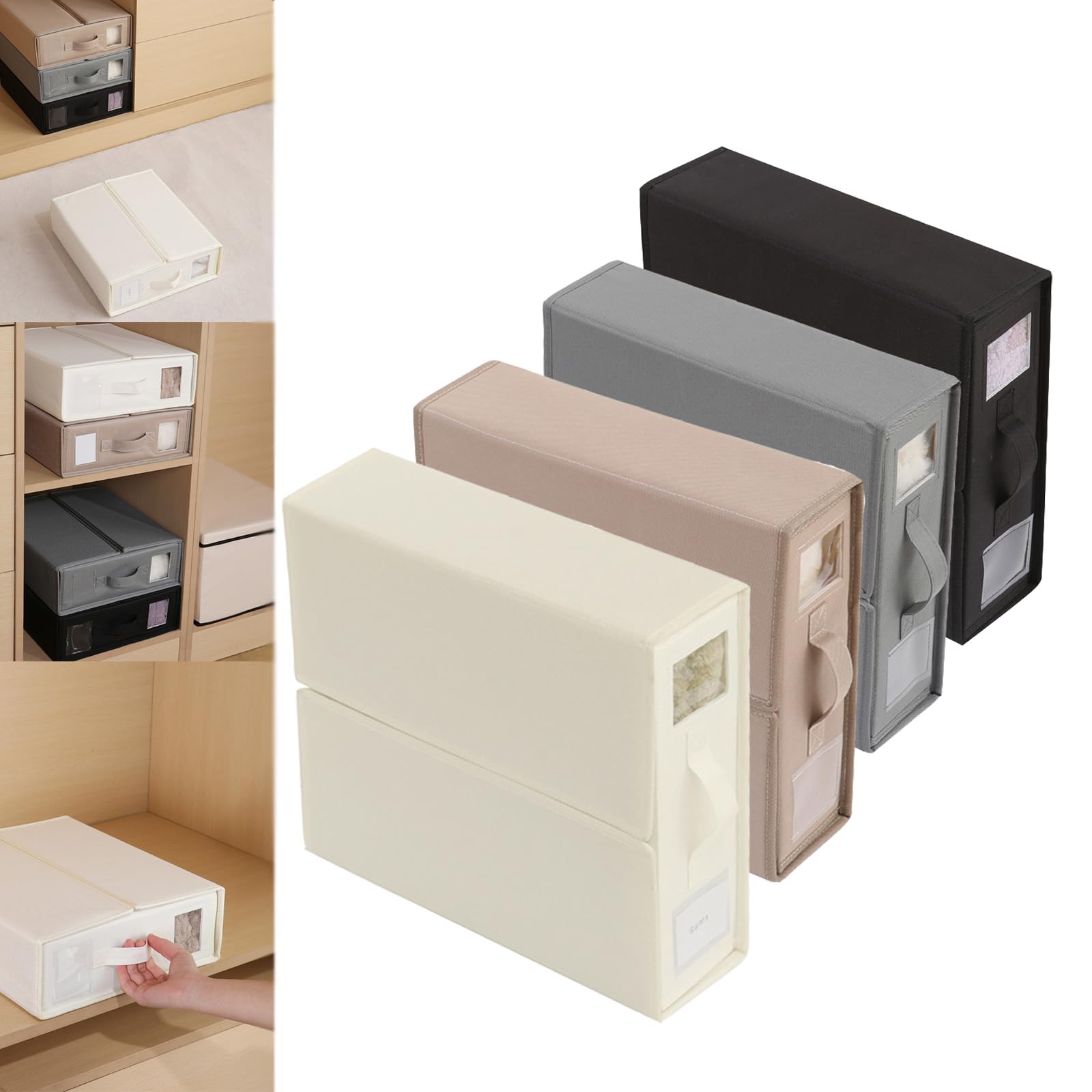 Nizer - Set di 4 lenzuola, 4 pezzi, pieghevole, per coperta, copripiumino, 4 colori