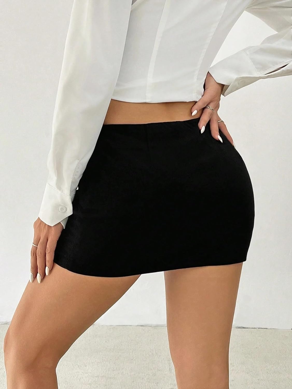 Women's Versatile Skirt Summer Casual Low Waist Mini Tennis Short Skirt Black