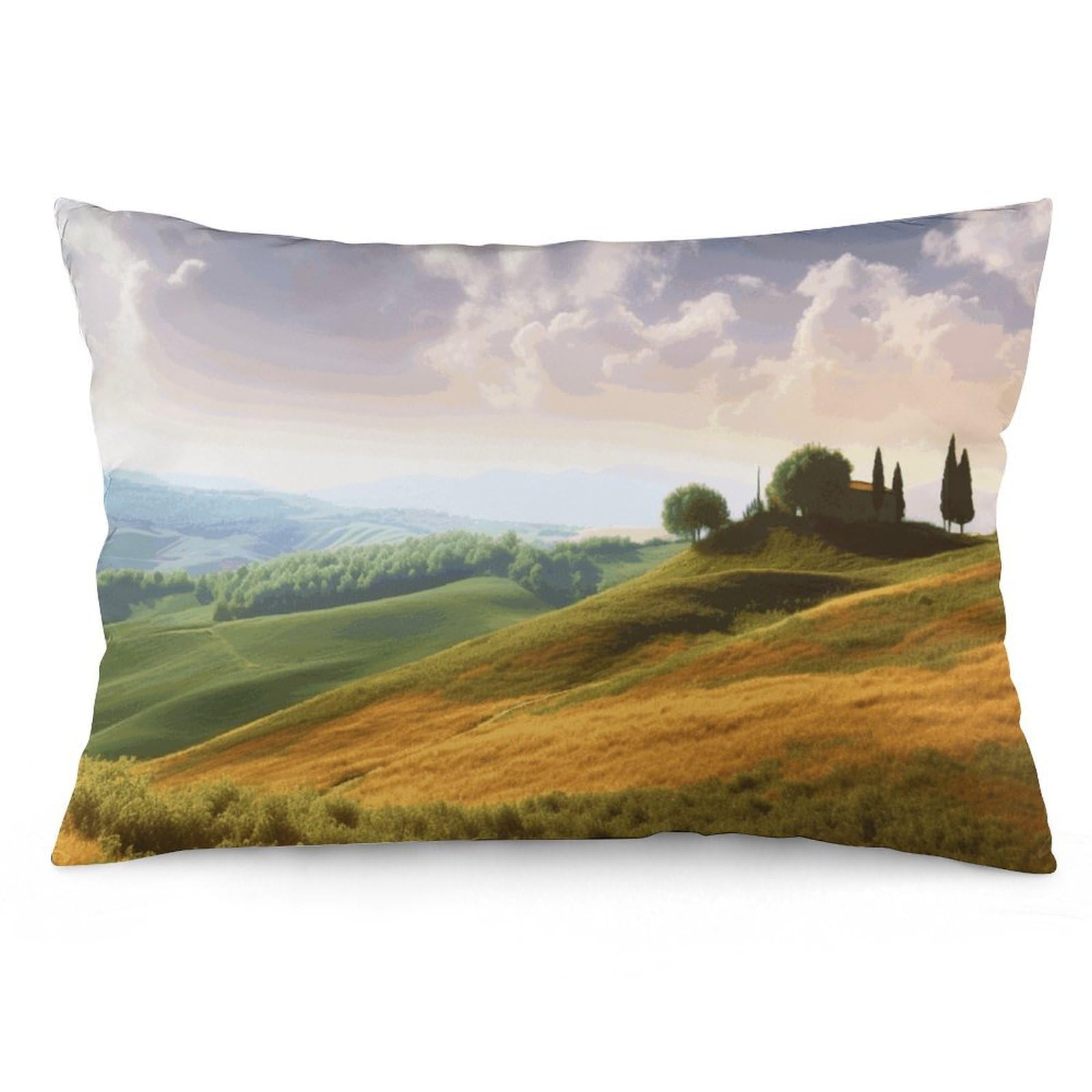 2 Pack Pillow Cases for Hair and Skin, Soft Breathable Pillow Case Covers with Hidden Zipper, Landscape Pillowcase 20"x30" Pillow Covers for Sleeping Gift