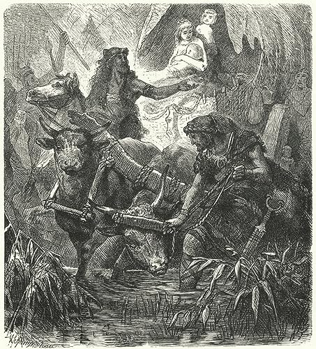 Reproducción de lienzo histórica de Hermann Vogel, cuadro decorativo de la India de 60x90cm