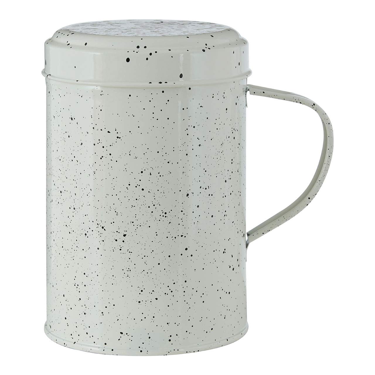 Premier White Sweet Heart Flour Shaker, Chrome/Black Speckle