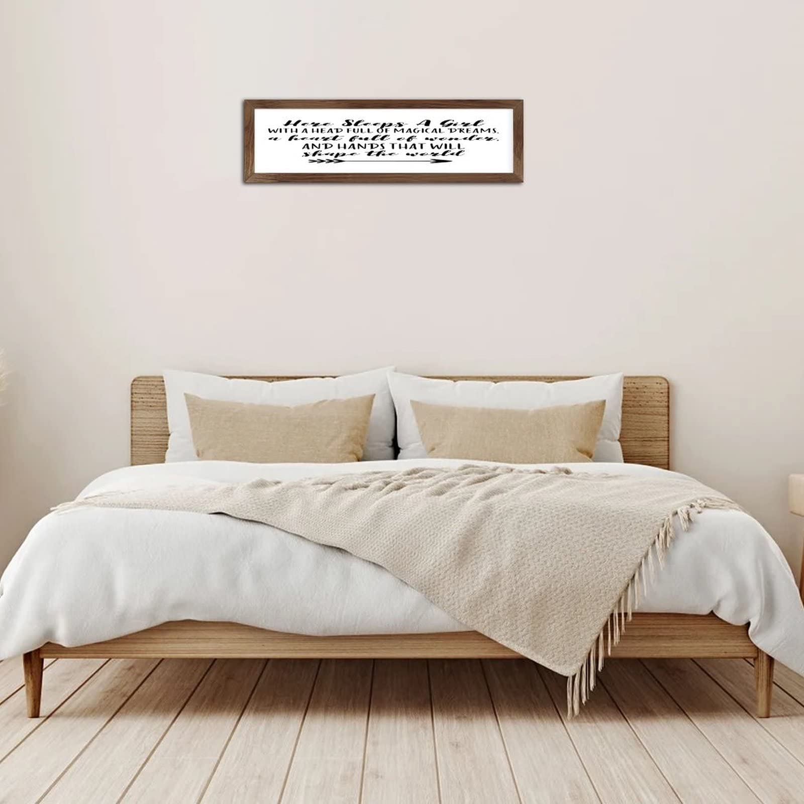 Targa in legno con cornice She Believed She Could So She Did