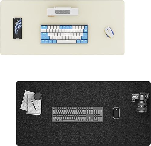 DAWNTREES Alfombrilla de escritorio de cuero, juego de combinación de alfombrillas de escritorio de fieltro, alfombrilla de mouse grande para disponible en Yaxa El Salvador