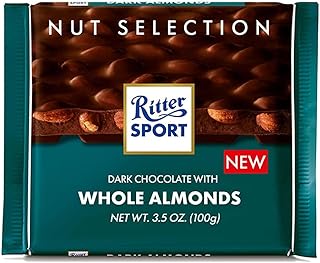شوكولاتة داكنة باللوز الكامل من ريتر سبورت، 100 جرام