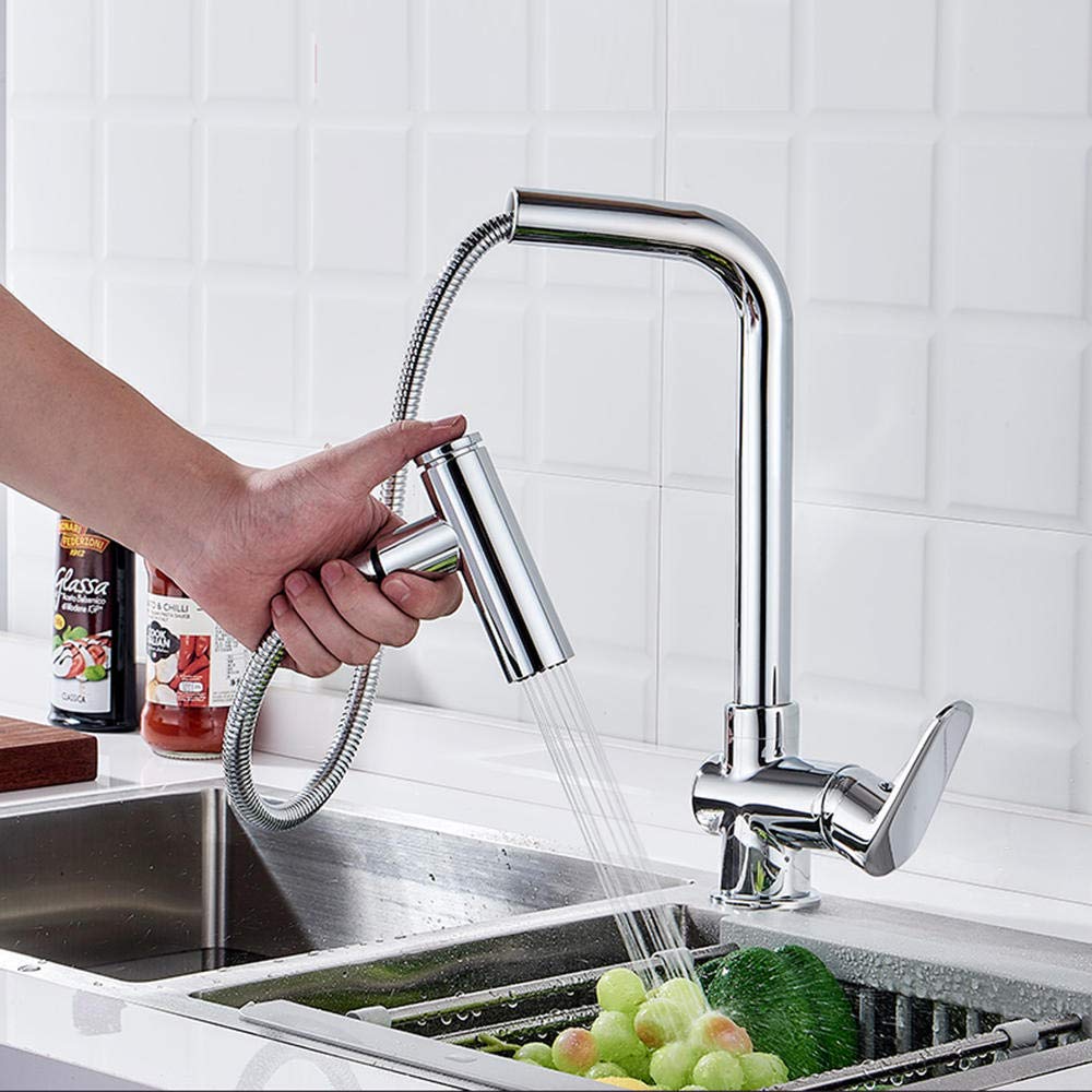 Robinet de cuisine éliminant les éclaboussures avec douchette 2 modes