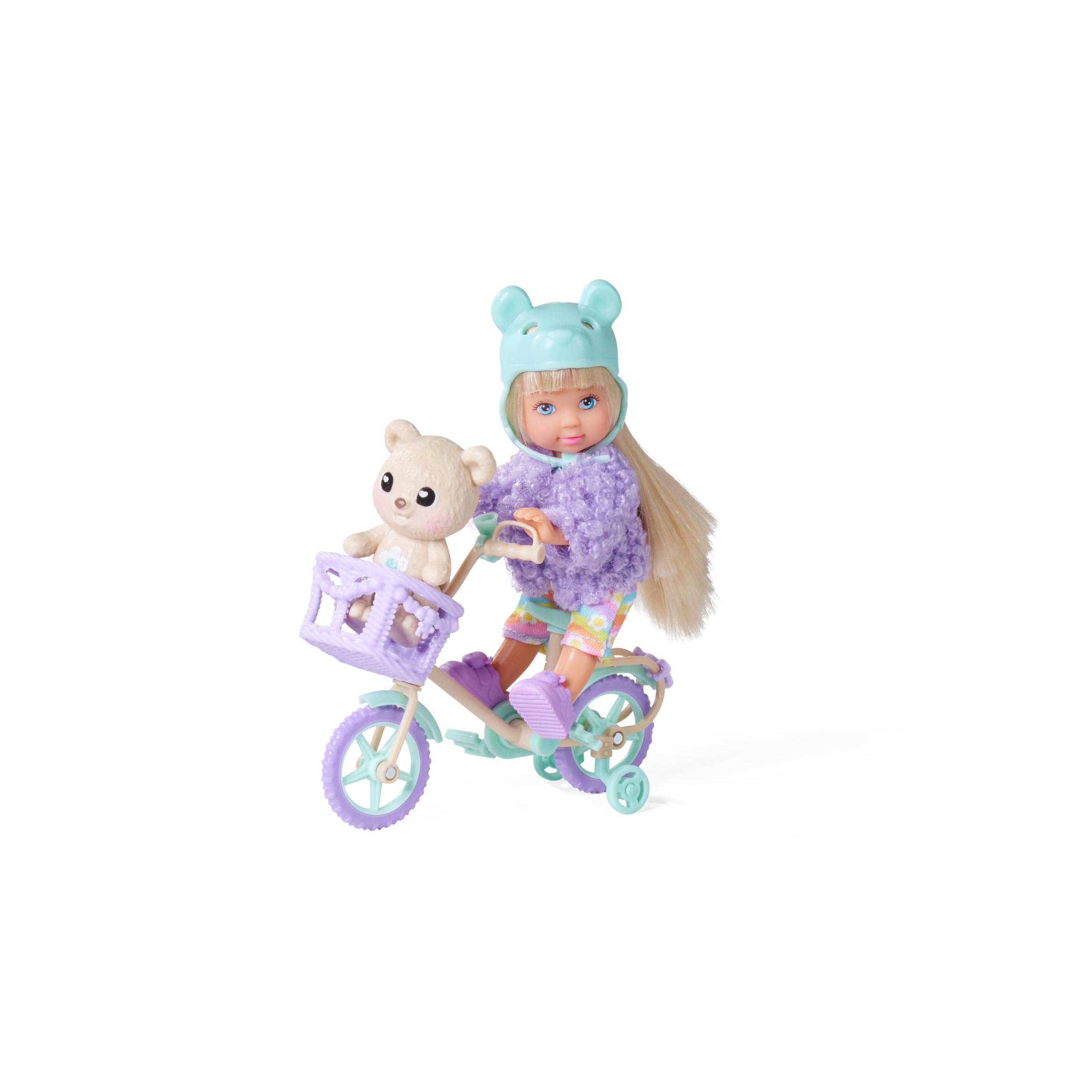 Amazon.com: Simba Evi Love Teddy Bike, Toy Doll with a Fluffy