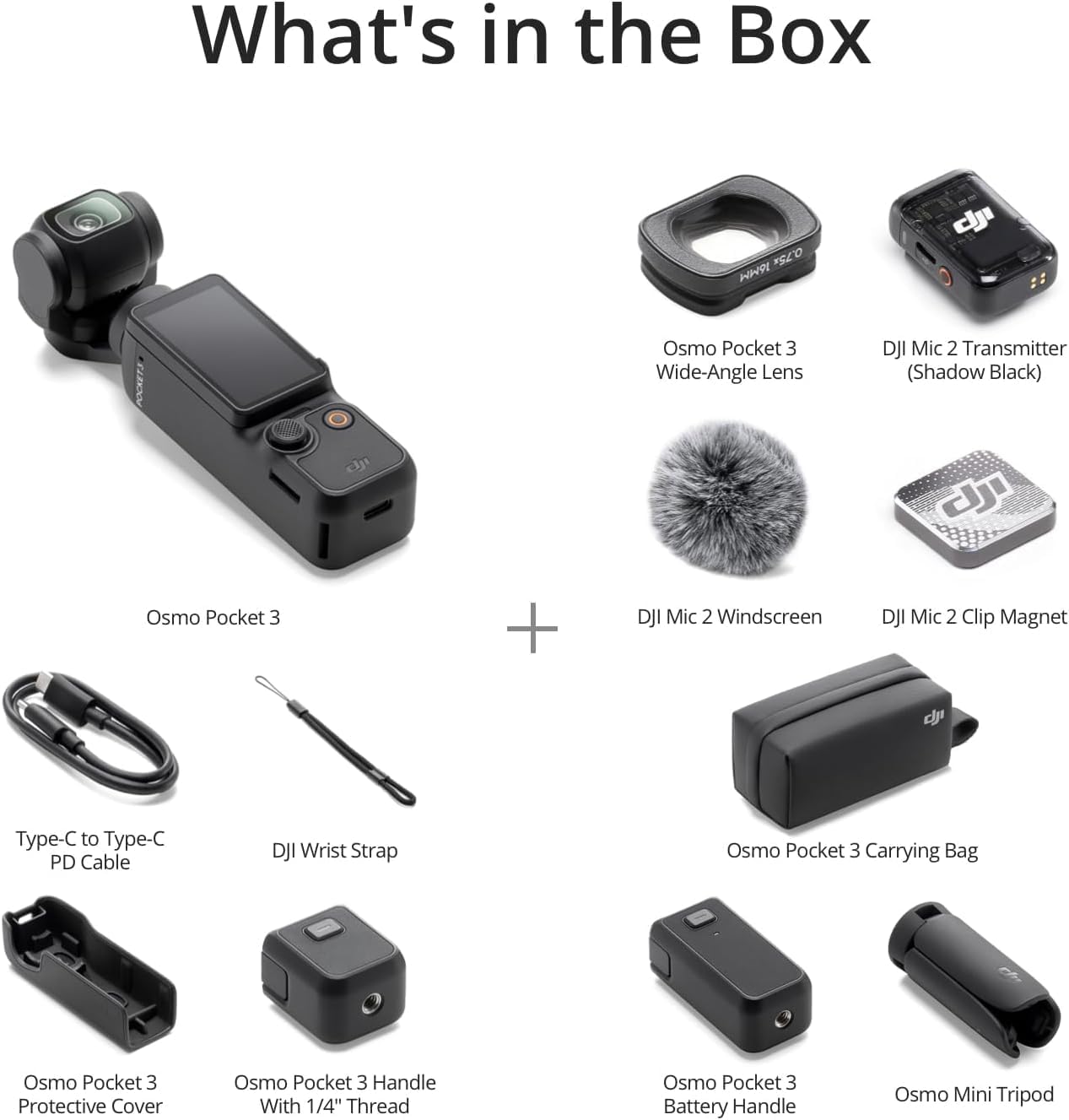 DJI Osmo Pocket 3 Gimbal Camera Creator Combo, Bundle with 64GB Memory Card, Card Reader (Creator Combo Bundle)