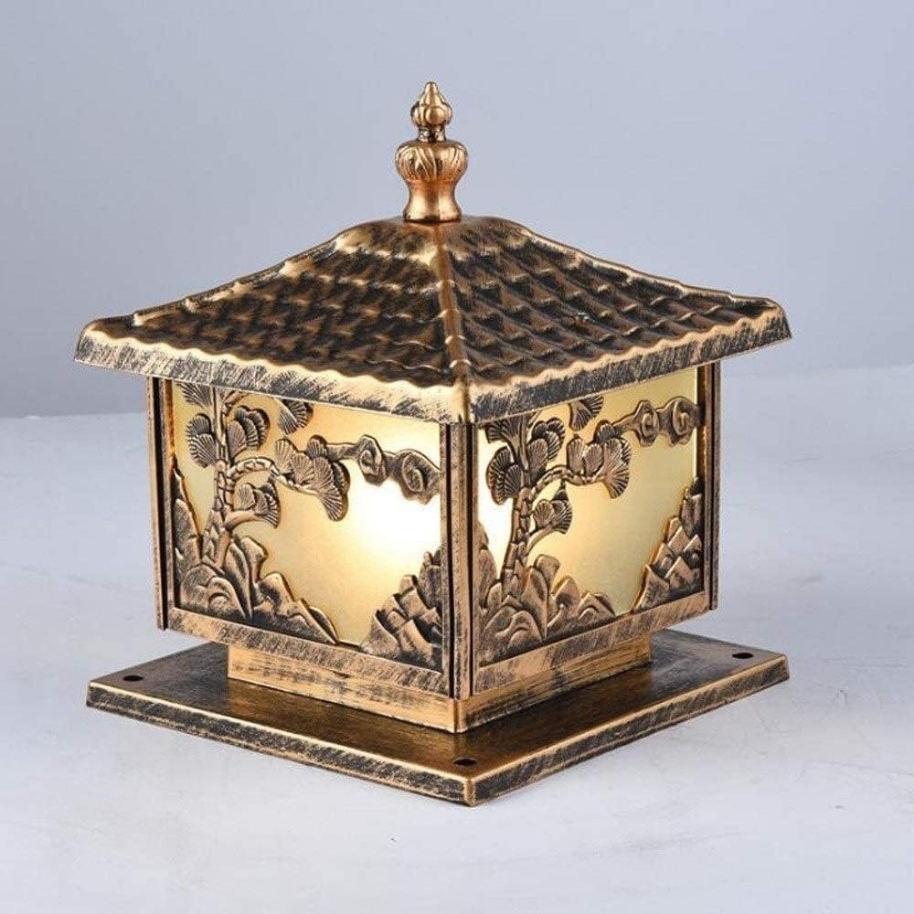 Style européen moderne en verre parasol pelouse clôture colonne lampes frontales terrasse jardin paysage cour carré colonne lampe frontale LED extérieur IP65 étanche colonne lampe frontale con