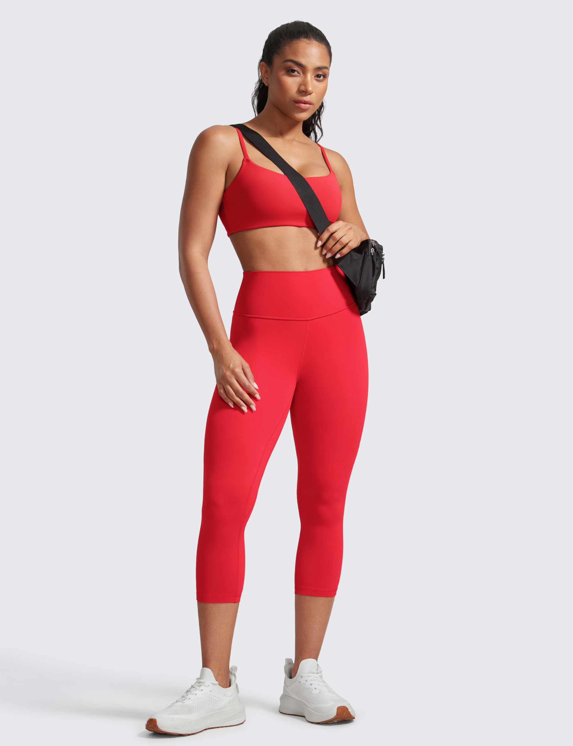 CRZ YOGA Donna Butterlift A Vita Alta Capris Leggings da Allenamento 53 cm- Palestra Atletico Pantaloni da Yoga