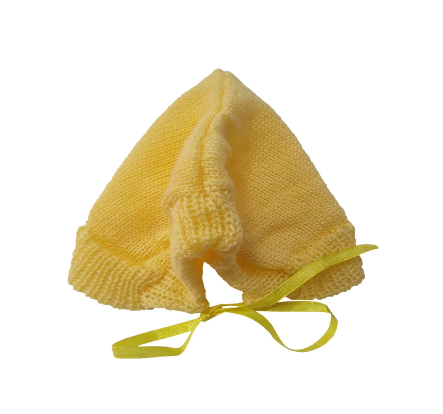 KIDSKA Kids Wool V Neck Sweater with Cap and Pair of Booties Infants Woollen Set/Babies Woolen Sweater(Yellow, 2 to 6 Months) 3 Pcs Set - Image 3 thumbnail
