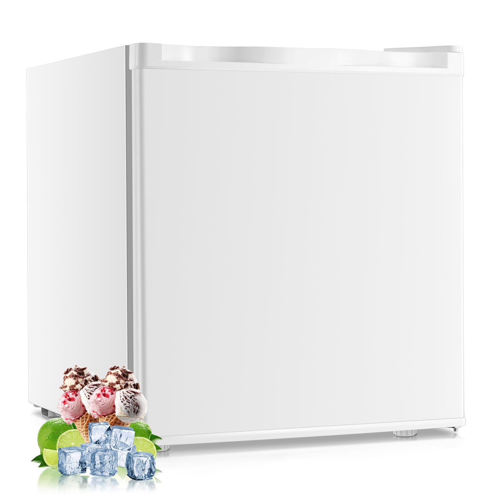 FOHERE 32L Mini Congelador Silencioso y Compacto, Économe en énergie | Puerta reversible 4 estrellas, temperatura ajustable hasta -22℃, ideal para oficina y dormitorio, [Classe énergétique E]