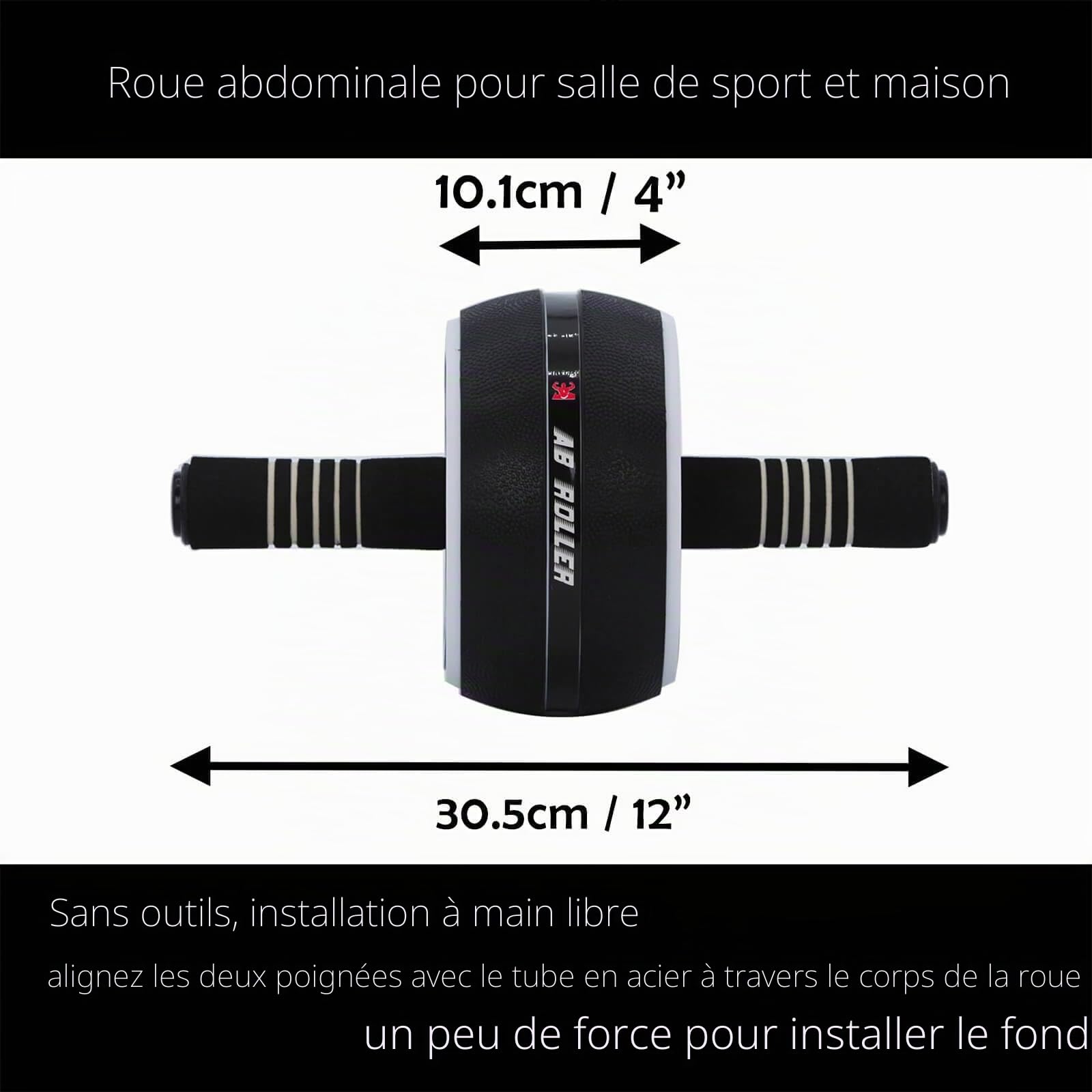 AB Wheel Roller, Exercices de fitness pour les abdominaux en studio et à la maison, Entraînement de force AB Roller