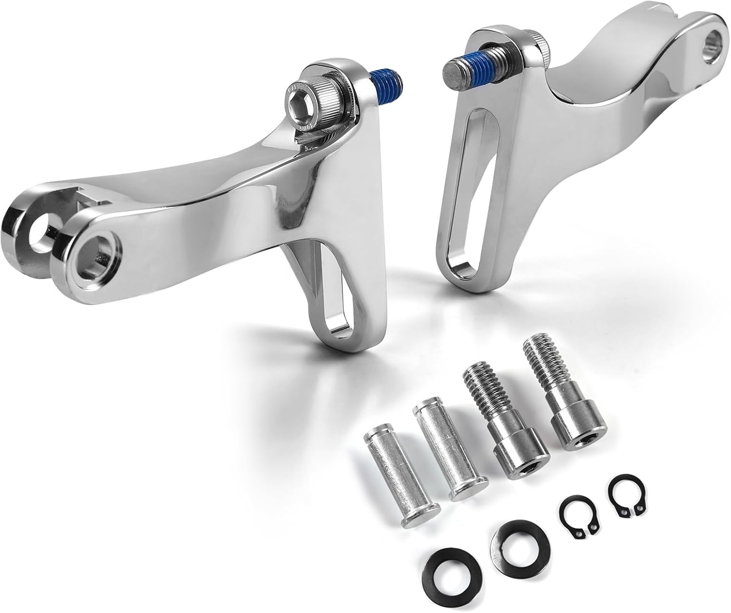 Male Mounts Passenger Footpeg Mounting hook bracket for Harley Street Road Glide Road King electra Glide 1993-2024 (Chromed)