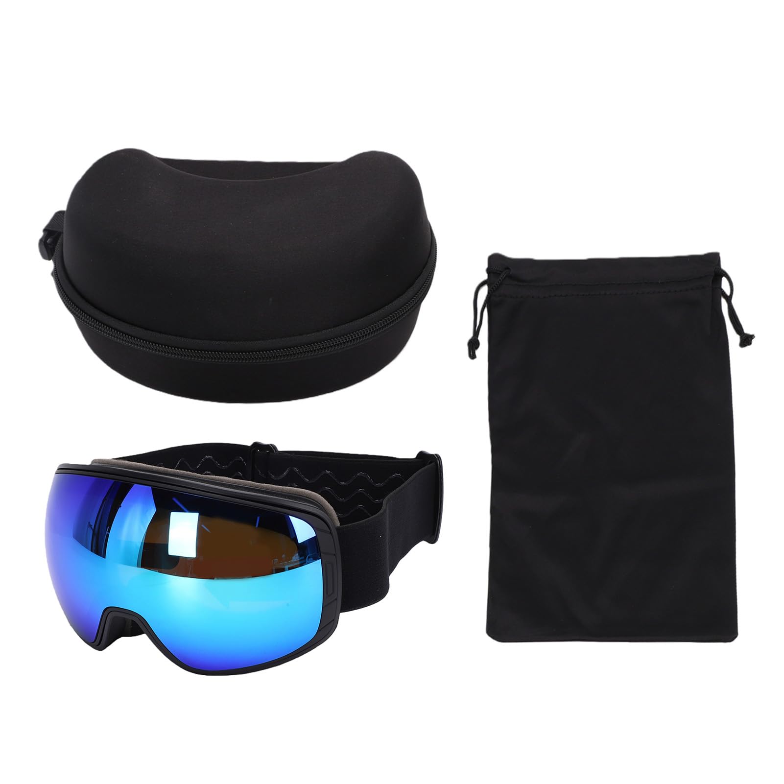 Occhiali da Sci, Antiappannamento Antigraffio Sopra gli Occhiali | Maschere da , Lenti Rivestite in PC, Flusso D'aria Ventilato, Snowboard, Motoslitta, Cinturino in Silicone, Compatibile con