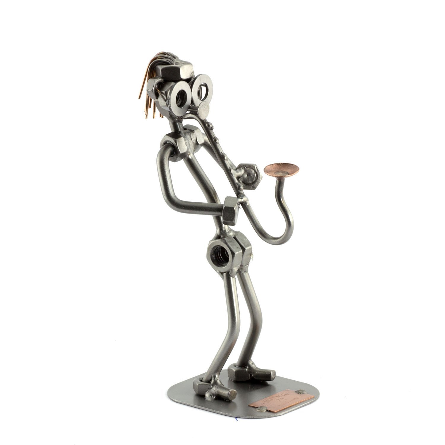 Steelman24 I Omini di Viti Violino con Piastra di Incisione Personale I Idee Regalo Originale I Soprammobili in Metallo I Modellino