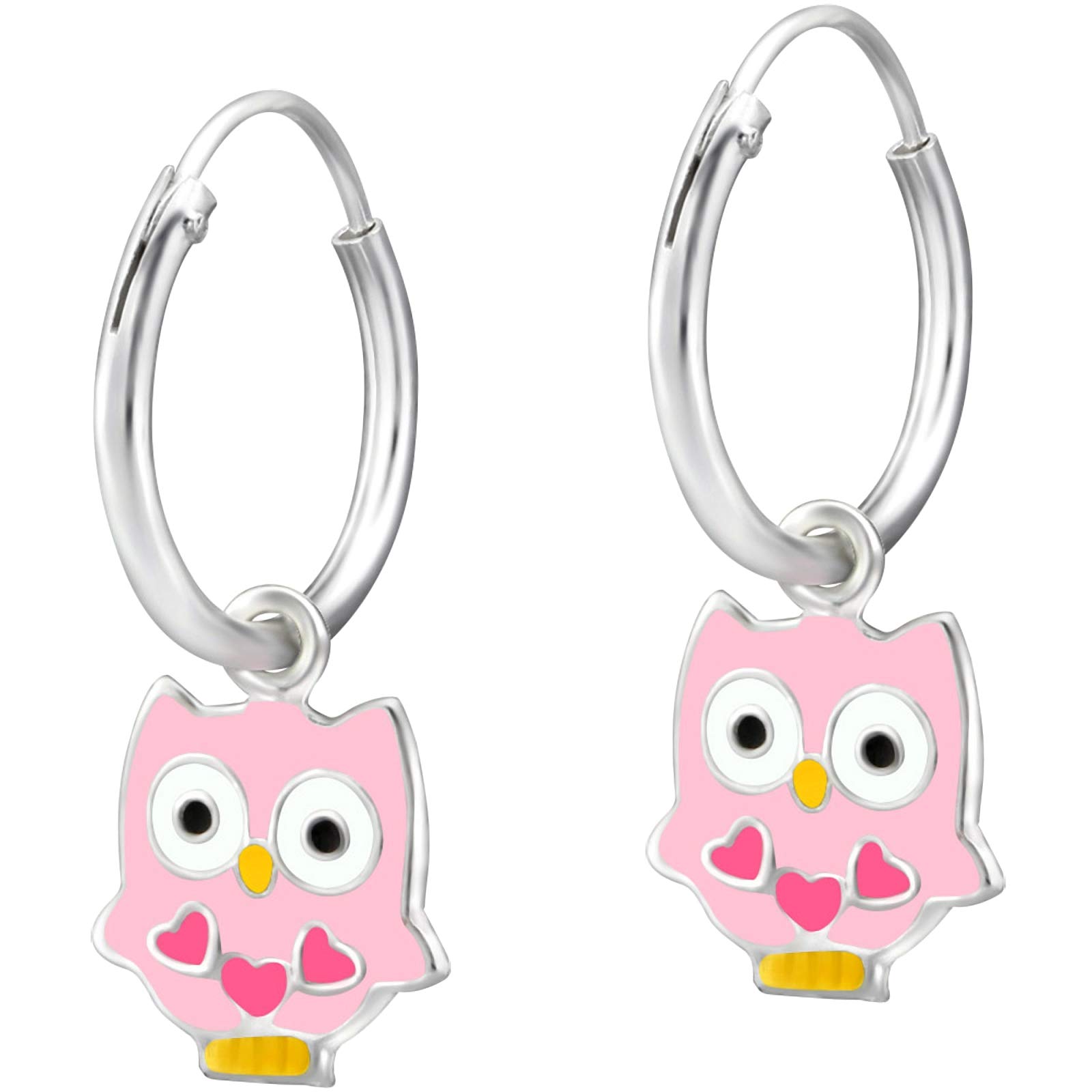 Gioielli Argento 925 Gufo Orecchini Gufo Per Bambina - Argento - 7