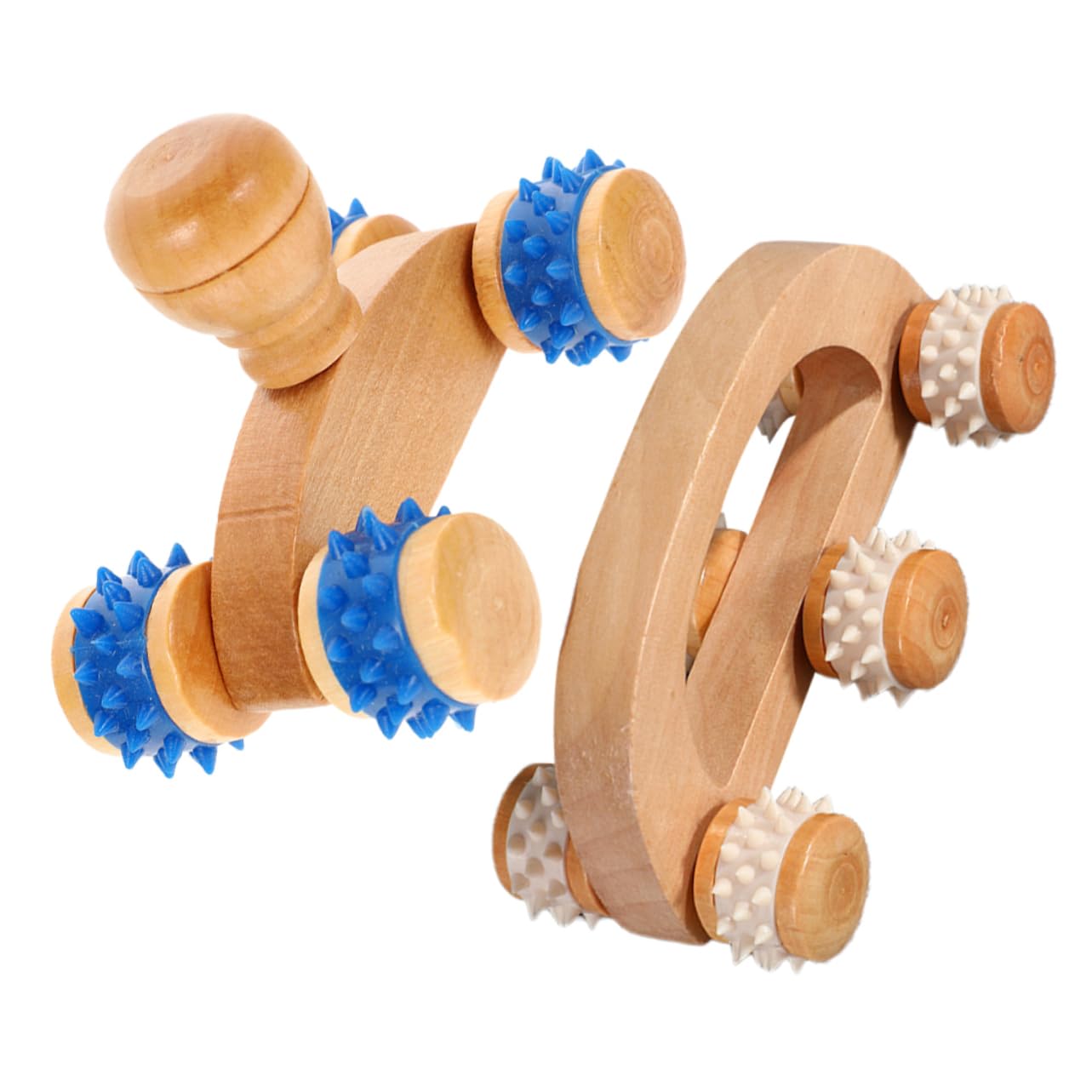Ipetboom 10piezas Rodillo De Masaje Manual De Madera Para De Masajeador Portátil Para Pies Cuello y Cuerpo Para Relajación y