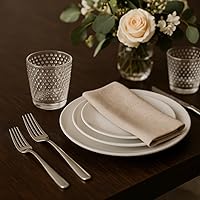 Vista 4 de Koyal Wholesale 6 portavelas votivas transparentes a granel, portavelas de vidrio de punto elevado, soporte de vidrio de leche transparente a granel