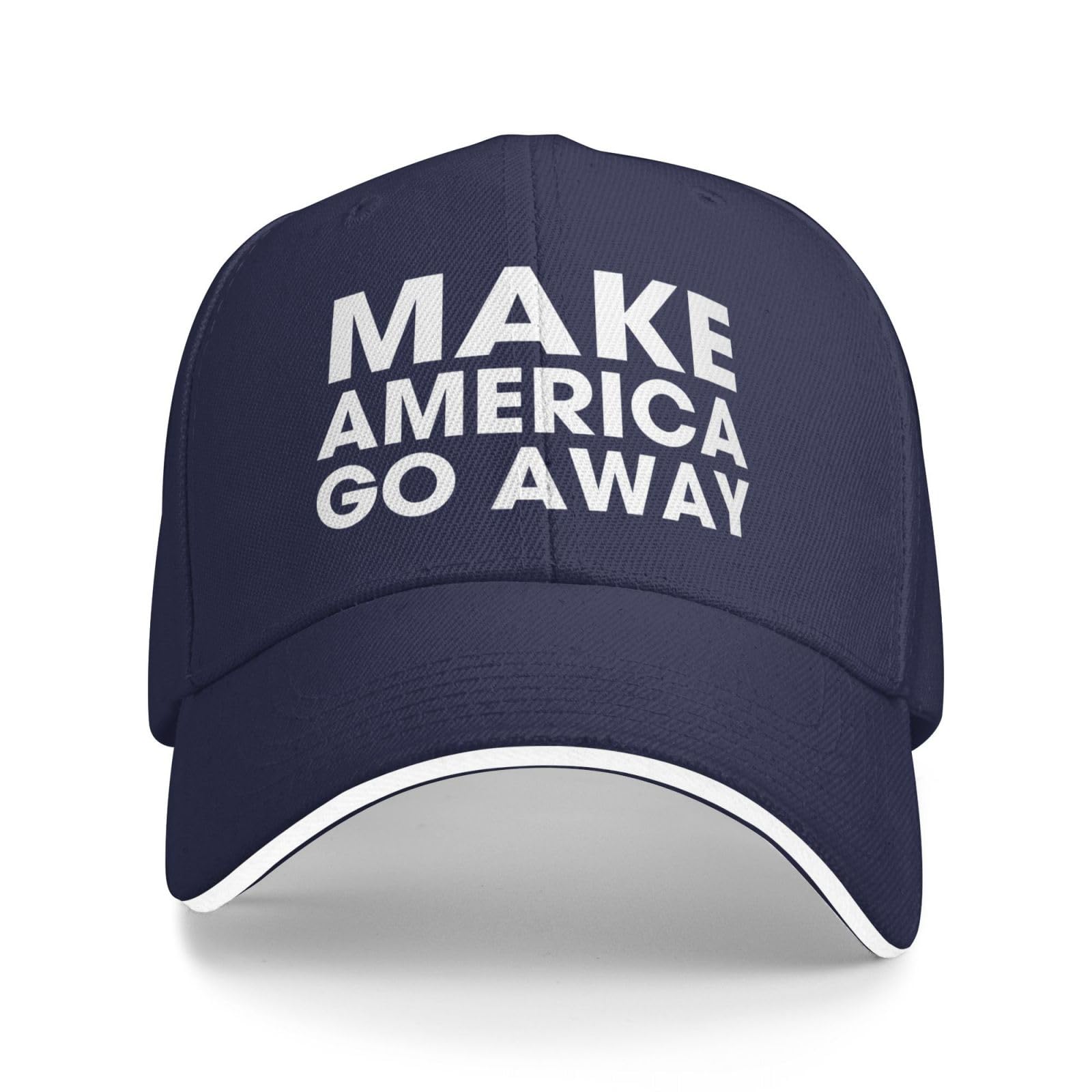 KWQDOZF Make America Go Away Hatsfor Sale Hat Baseball Cap NavyBlue