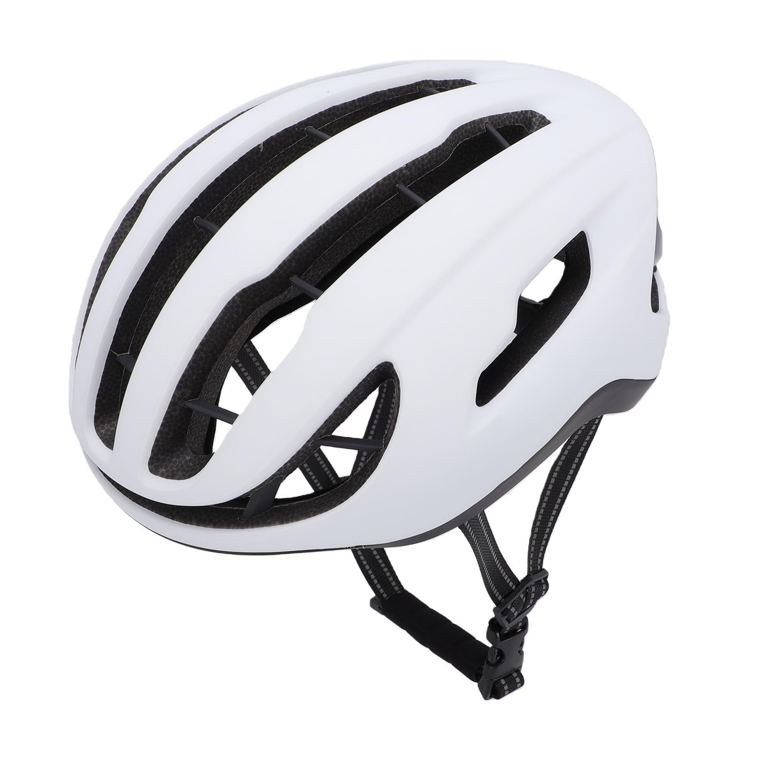 Casco da Bici Unisex Regolabile Leggero Integrato PC Ciclismo per Ciclismo su Strada e Mountain Bike Bianco e