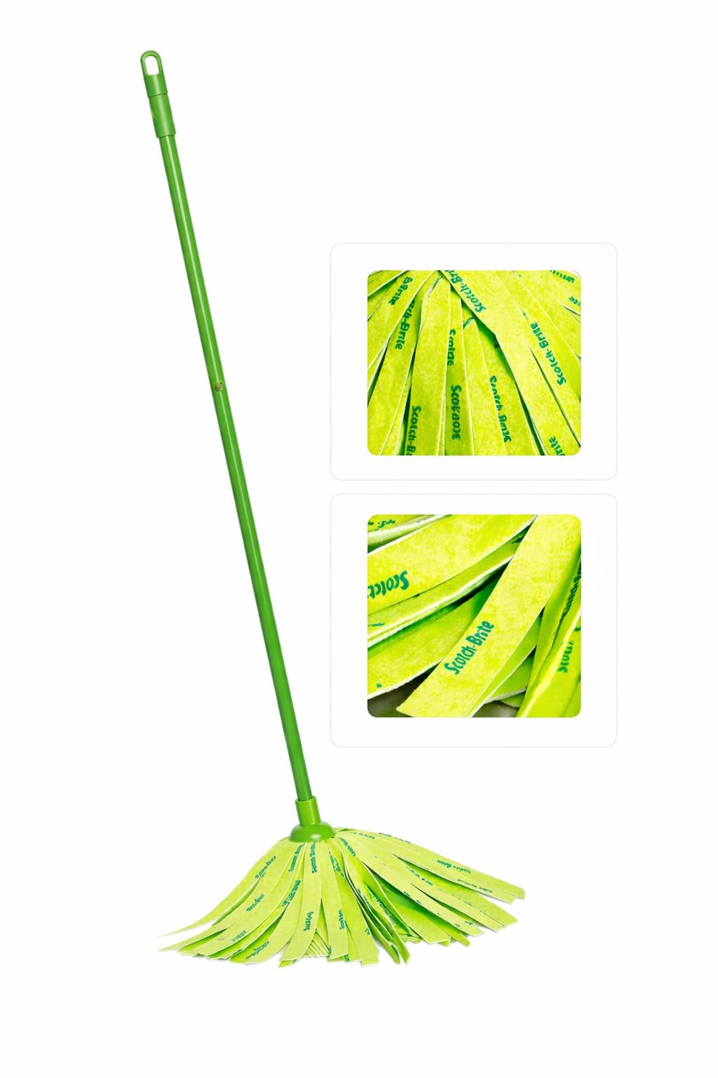 Strong Floor Mop with Stick, 1 set/pack | Multiporpose | Cleaning Mop | Super Absorbent | Universal Thread Handle | indoor and outdoor surfaces | Clean up messes/spills | All Floors