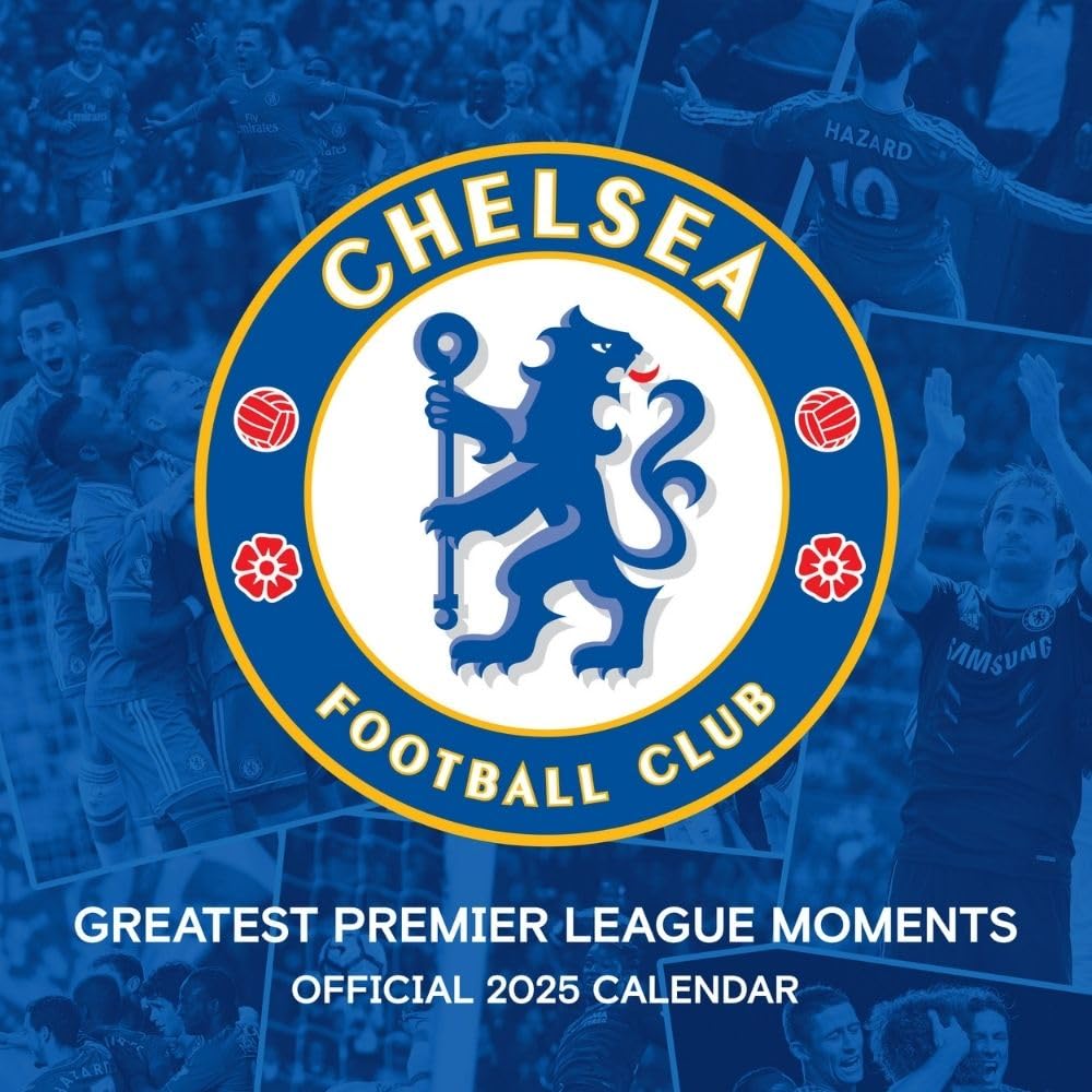 2025 Calendar Chelsea FC Legends Month to View Square Football Calendar Official Product