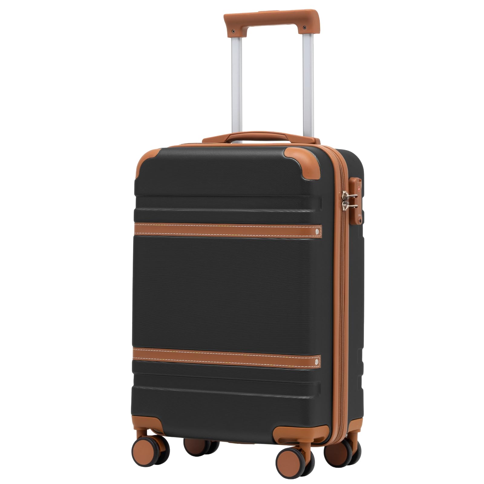 COOLIFE Kabinenkoffer 55X35X20cm für Ryanair Flugzeug Handgepäck Kabinengepäck Hartschalenkoffer mit TSA-Schloss und 4 Zwillingsrollen