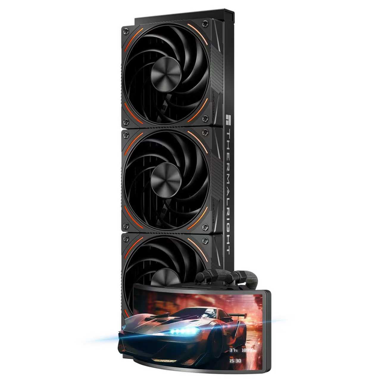 Thermalright Rainbow Vision 360 Turbo ARGB Black 360mm Aio Cooler, 60HZ Curved Screen with 2400x1080 Resolution,for AM4/AM5,Intel LGA1851/1700,6.67in