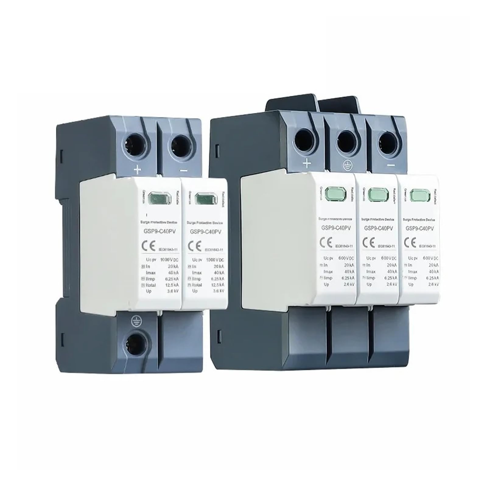 PV SPD 1000V DC Protecteur de surtension triphasé pour installation solaire - 2