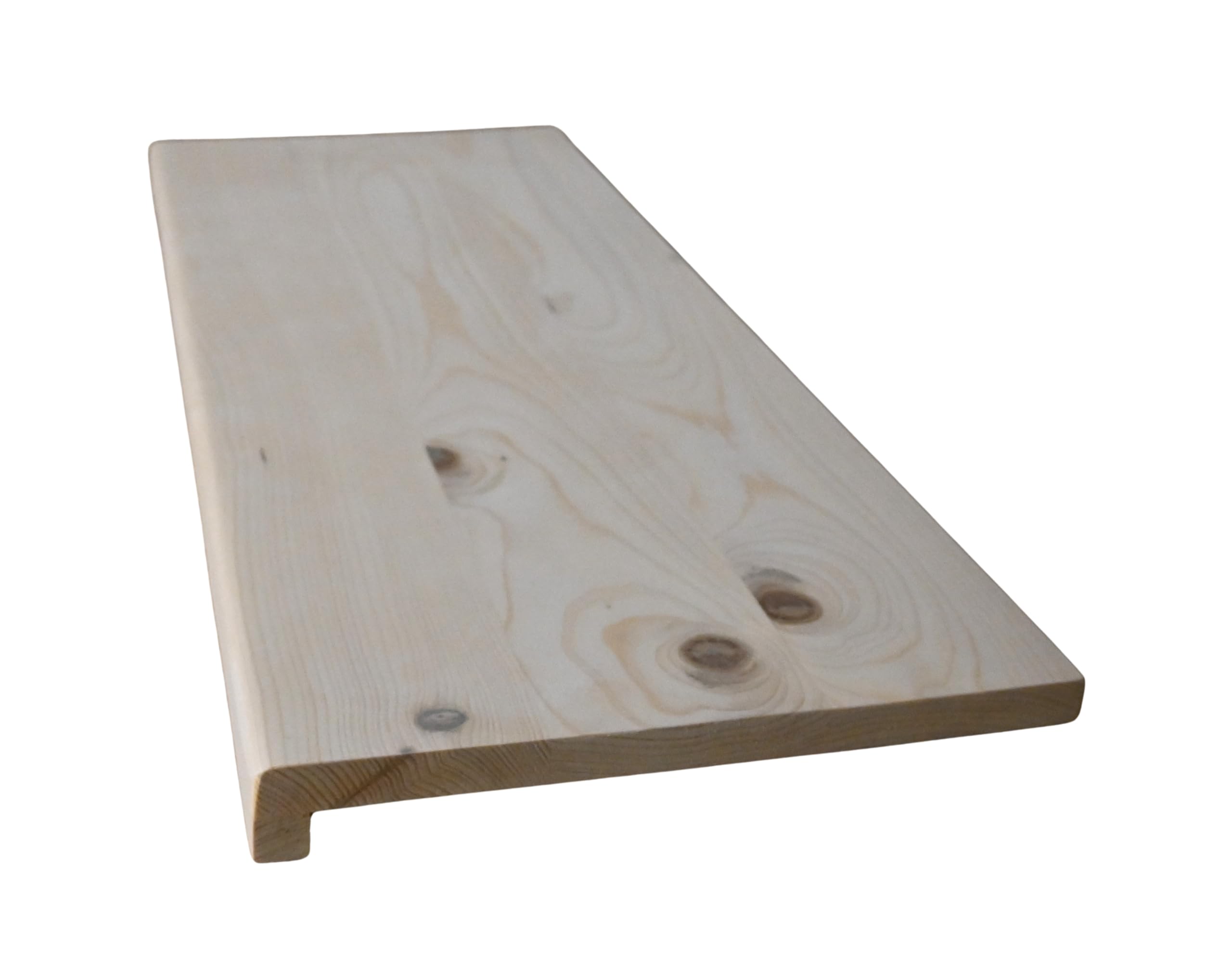 Fensterbank Renovierungsstufe Treppenstufe 20 mm Fichte, geölt o. natur (Breite: 20 cm, natur, Länge: 120 cm)