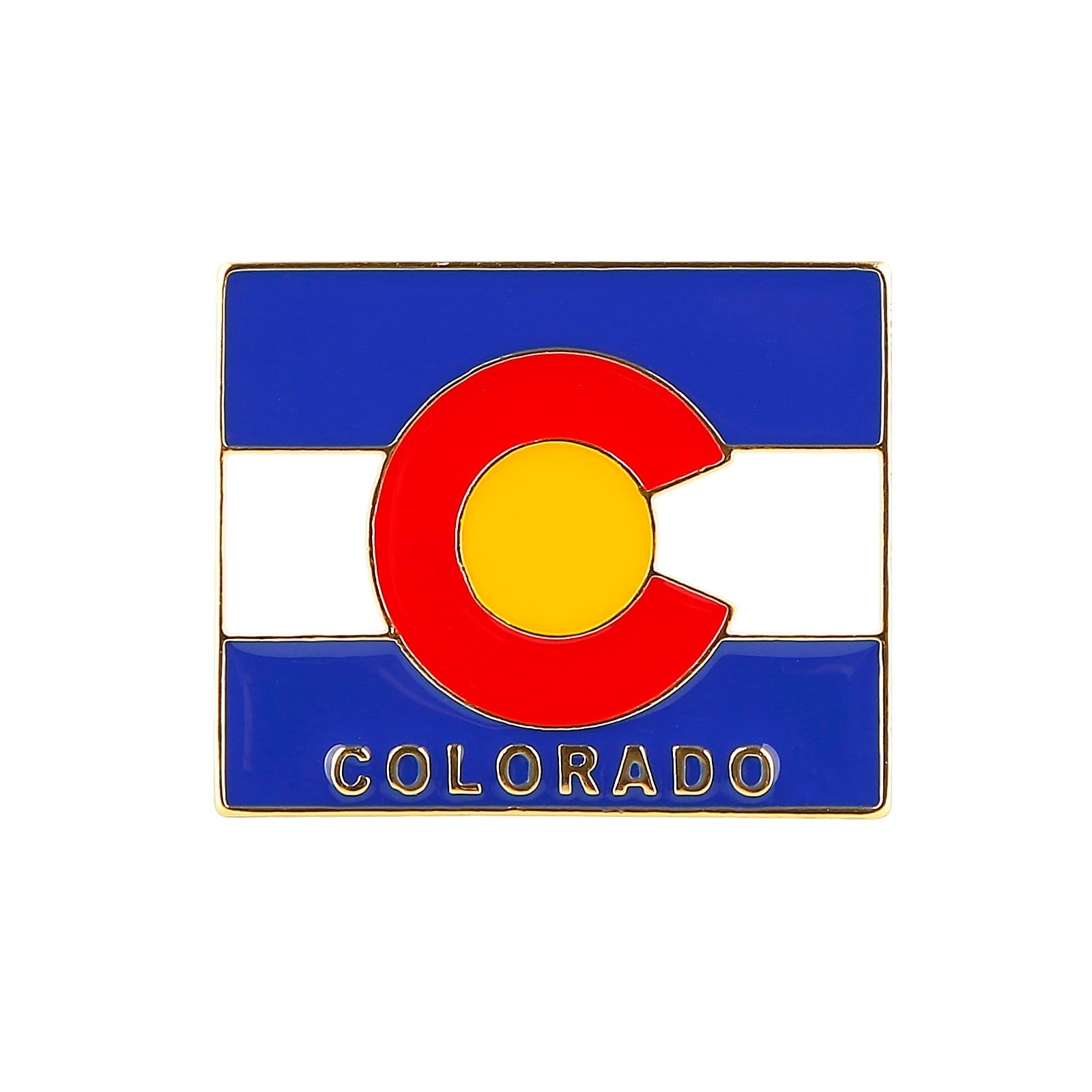 State Shaped Map Lapel Metal Pin Enamel Brooch Keepsake Beautifully Designed for Backpack Hat