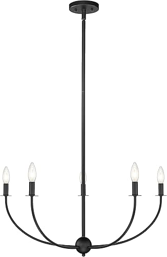 Miniatura 4 de Z-Lite Lighting 3040-32MB Shannon Five Light Chandelier Chandelier Matte Black