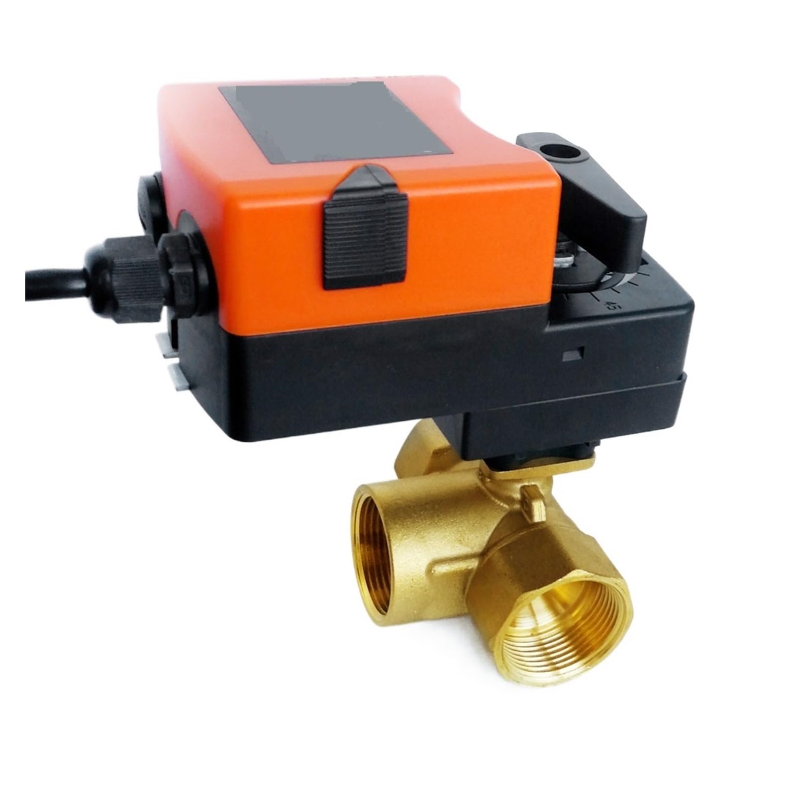 Válvula reguladora Válvula de proporción de 1 1/2'' Puerto T de 3 vías, Válvula reguladora eléctrica 4-20mA o 0-10V Modulación for regulación de flujo Piezas de válvulas de apertura y cierre de aire,