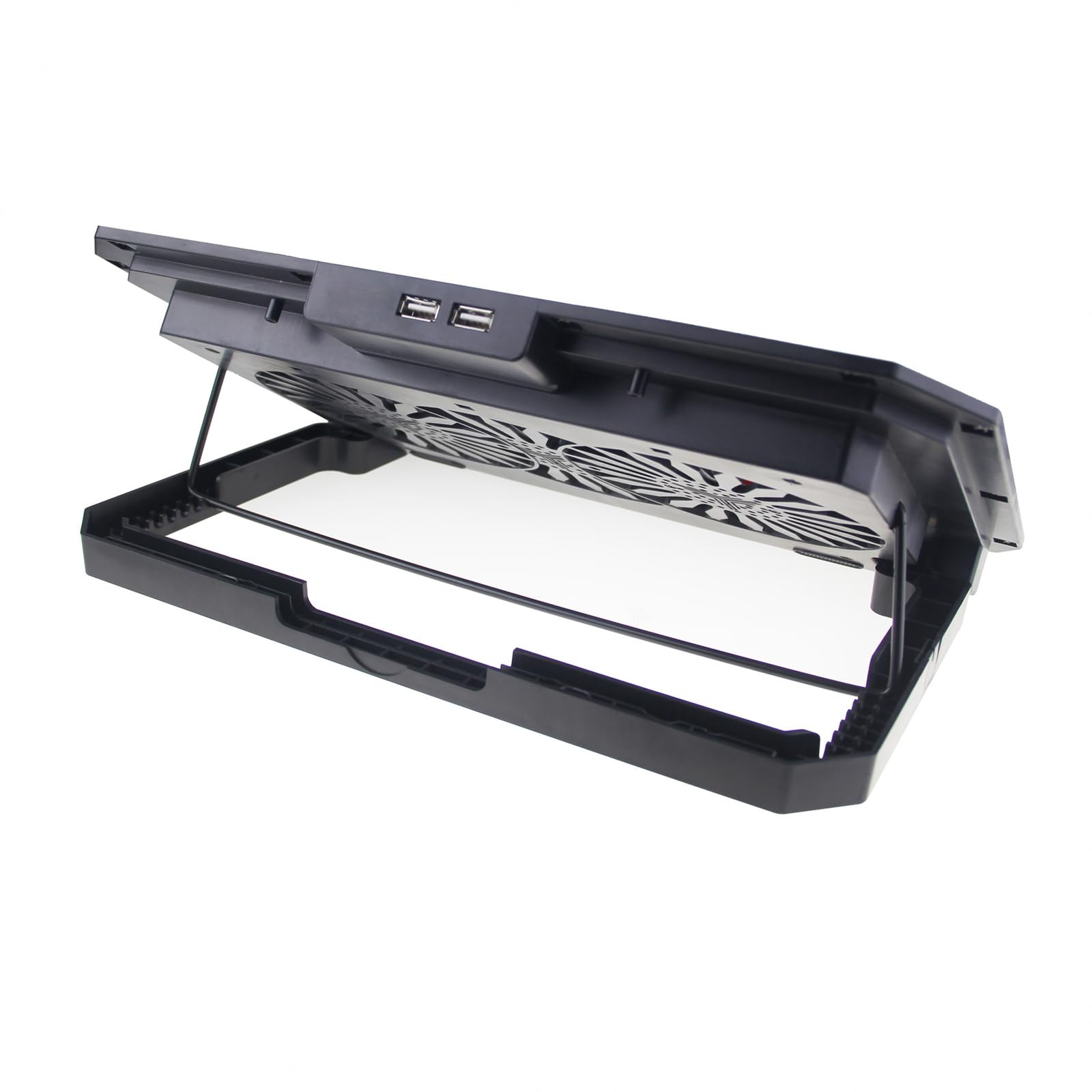 Verstellbarer Laptop-Kühlständer mit leisen Ventilatoren, Handyhalterung und Metalldesign für verbesserte Notebook-Kühlunterlage