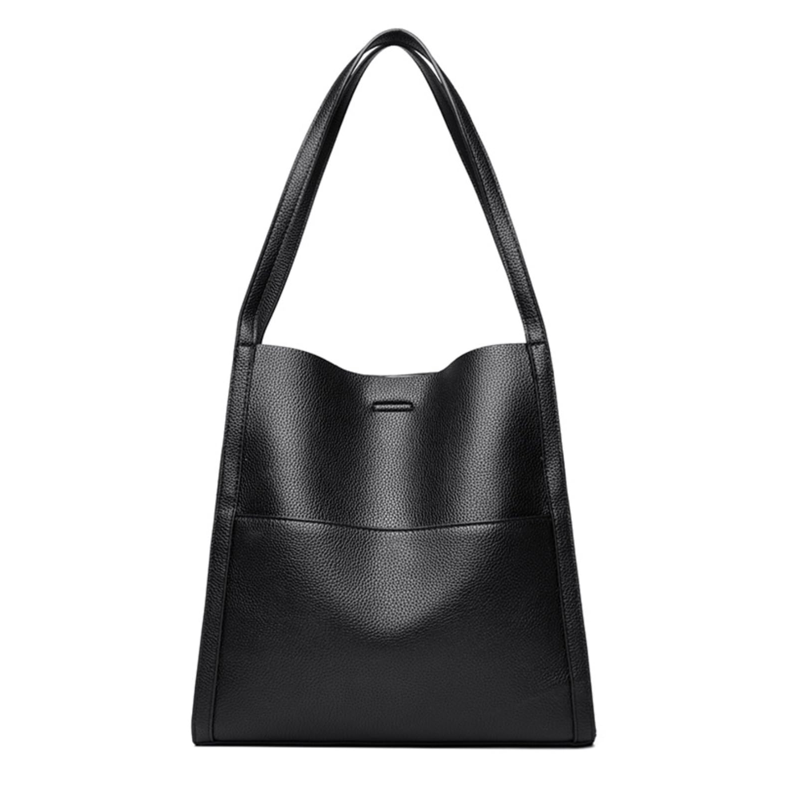 GOIACII Umhängetasche Damen Tote Bag Tragetasche Leder Sling Bag Crossbag Umhängetasche Hobo Große Kapazität Schwarz
