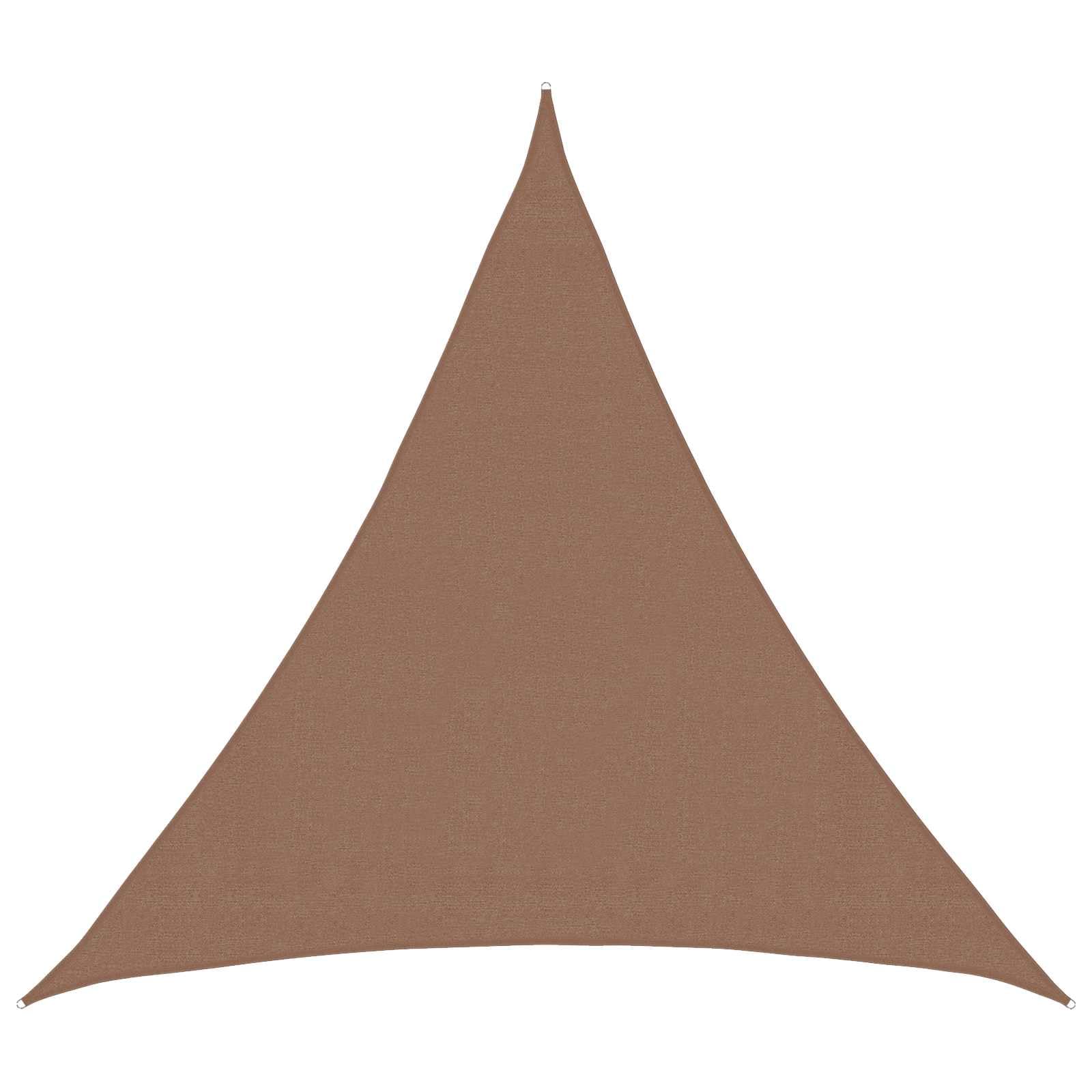 Voile d'ombre taupe 2x2x2m en HDPE résistant avec fixations en acier inoxydable