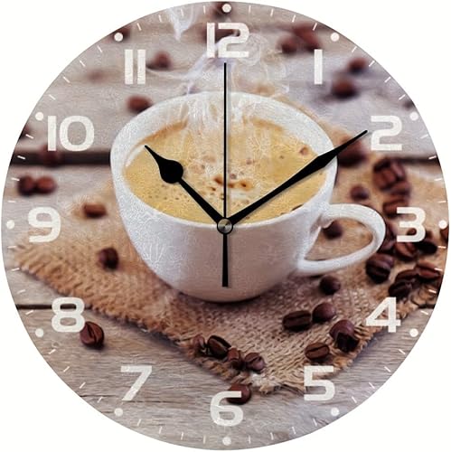 Miniatura 11 de Hapuxt Reloj de pared de PVC sin tictac, silencioso, lindo, bohemio, arco iris, elefante, redondo, funciona con pilas, decorativo para el hogar,