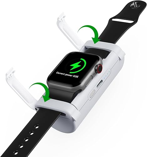 NEWQ Banco de energía al aire libre para Apple Watch pequeño cargador inalámbrico magnético portátil y batería recargable Powerbank para cargar