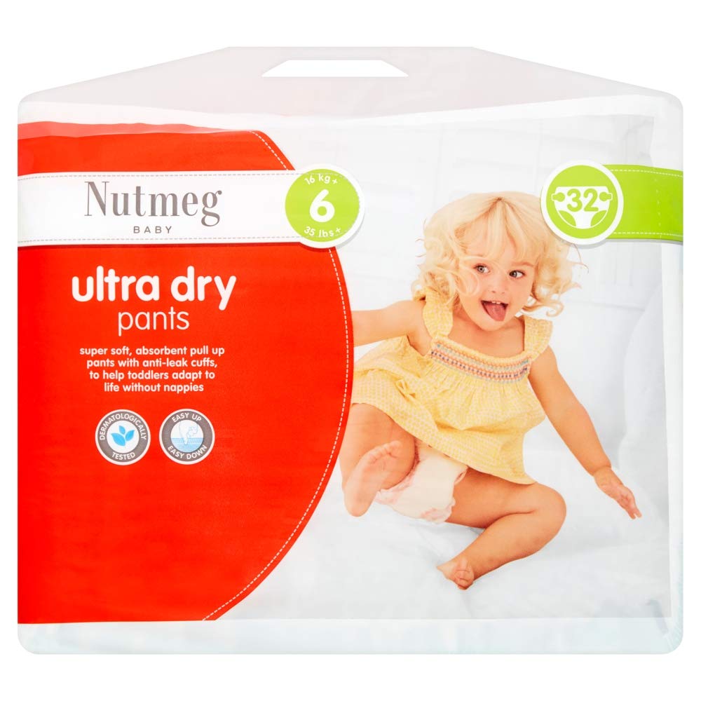 Nutmeg Baby Ultra Dry Size 6 16kg+/35lbs+ 32 Pants