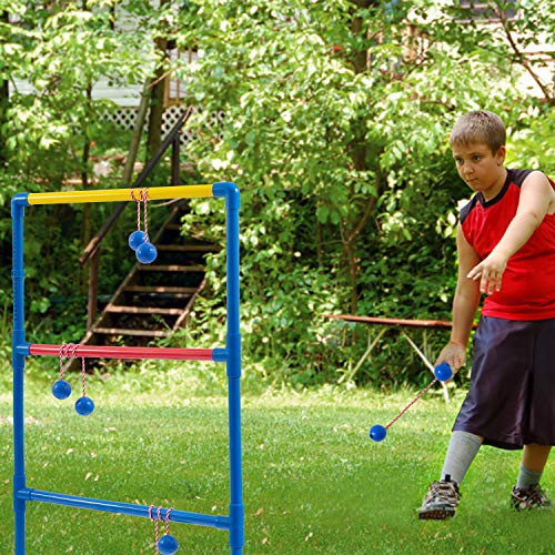 VEUXOUT Ladder Toss Game Ladder Golf Ball Set Outdoor/Indoor Game Party Family Game Set with 2 Targets 6 Golf Bolas and Pack Carrying Case