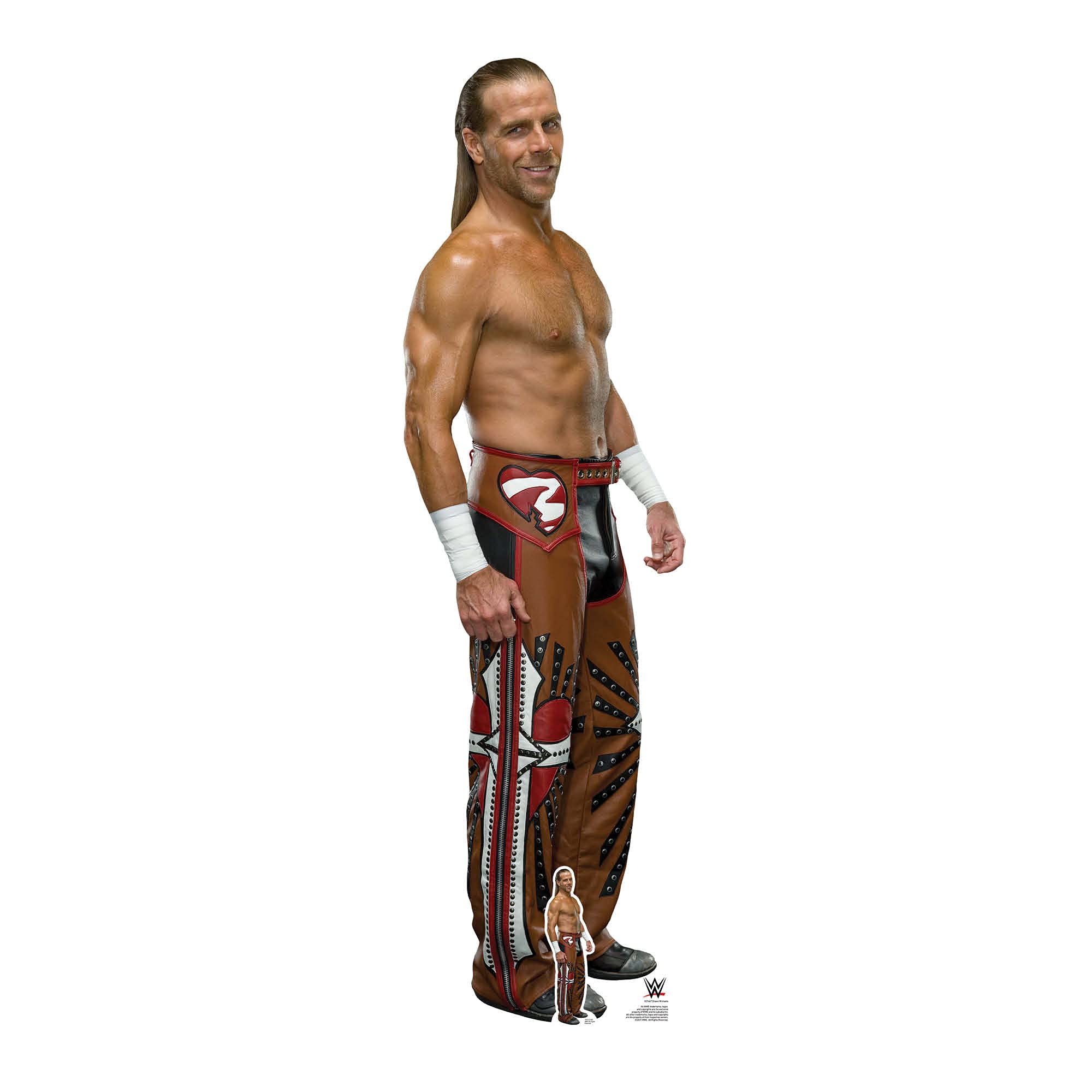 STAR CUTOUTS Shawn Michaels WWE Lifesize Cardboard Cutout with Free Mini WWE Figure Perfect for WWE Birthday Party Decorations