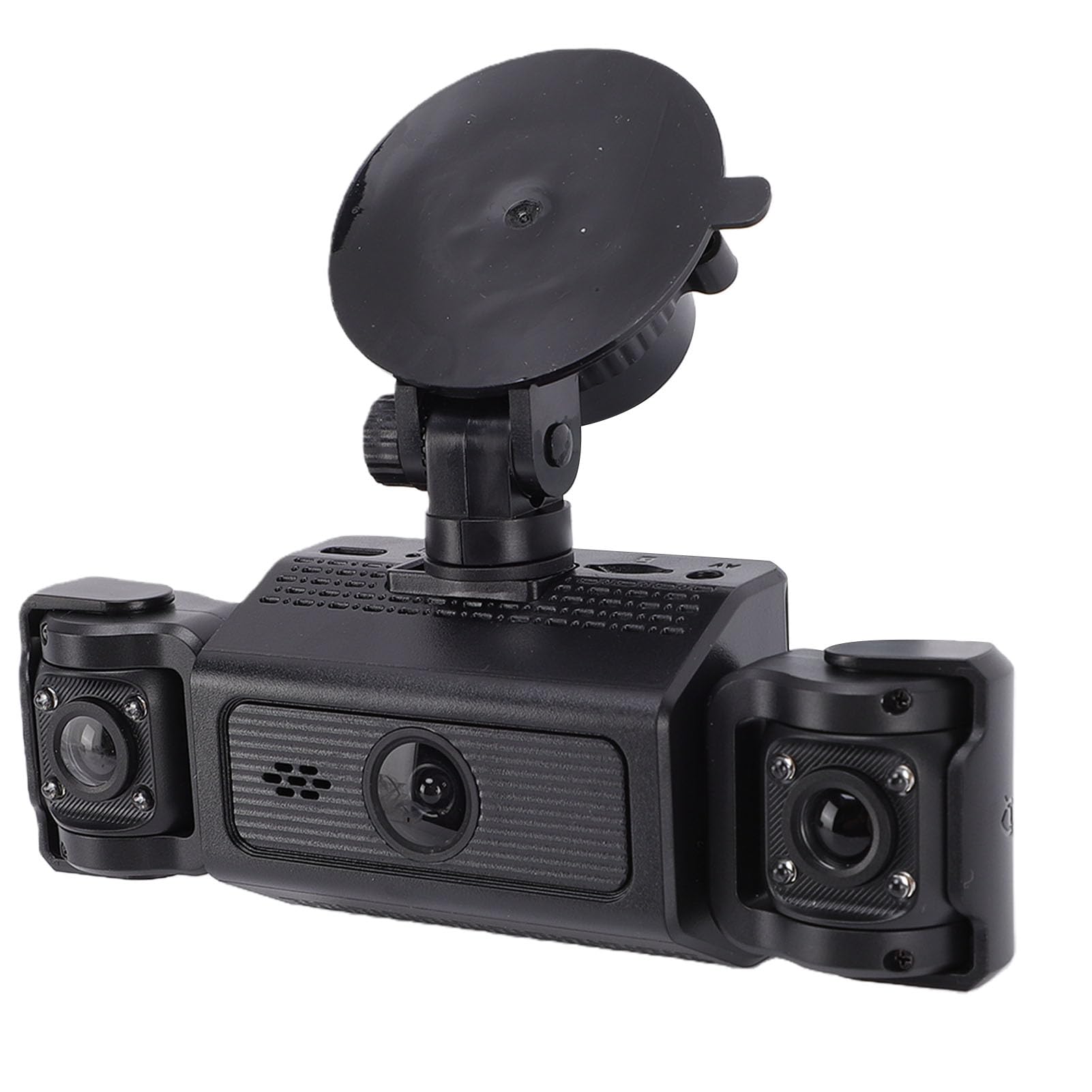 Cryfokt 4 Channel Dash Camera for Complete Vehicle Monitoring | Copertura a 360 gradi, chiarezza in condizioni di scarsa illuminazione, batteria integrata, supporta memoria da 64 GB