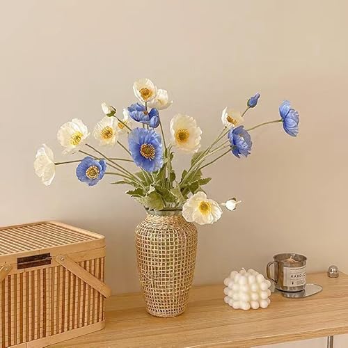 Lilocoo MZCX-24-07 6Pcs Artificial Poppy Flowers Silk Fake Poppy Flowers thumb #2